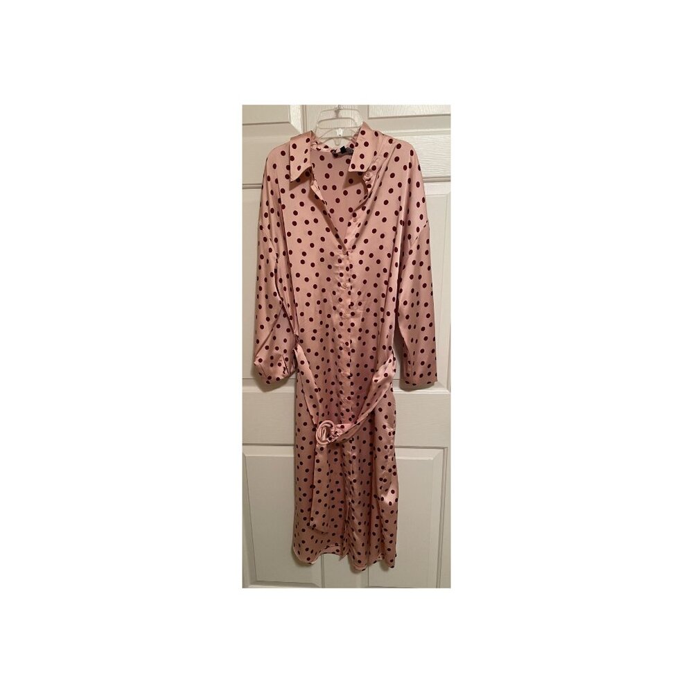 eloquii silk polka dot dress